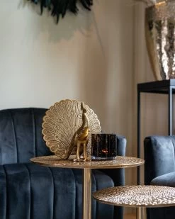 RICHMOND Bijzettafeltje Cabral ø40cm - Zwart/goud -Songmics Winkel 825080 825081 FO 0038 SETTING 3 600b