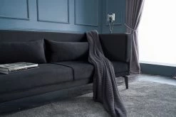 Comfort Ontmoet Stijl: 3-zits Fluwelen Bank Met Beukenhouten Frame - Zwart -Songmics Winkel 825BLC1572 20 202 3b09