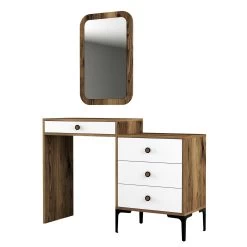 Woody Fashion Dresser | 100% Melaminegecoat Met Een Dikte Van 18 Mm | 40 X 124 X 84 Cm | Metalen Poten | Kleur: Walnootwit -Songmics Winkel 845HCT1209 4 f63b