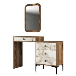 Woody Fashion Dresser | 100% Melaminegecoat Spaanplaathout Van 18 Mm Dik | Metalen Poten | Kleur: Walnootwit -Songmics Winkel 845HCT1210 20 204 cb26