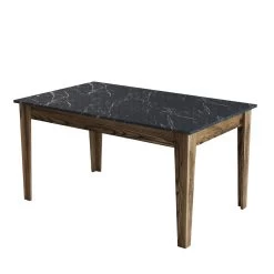 Woody Fashion Eettafel | Melamine Coating | Notelaar Zwart -Songmics Winkel 845HCT1406 20 205 102b
