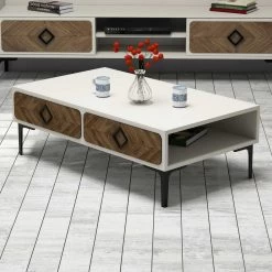 Stijlvolle Salontafel | Houtmode | Notencrème -Songmics Winkel 845HCT2849 20 202 0d18