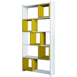 Woody Boekenplank 80 Cm | Wit Geel -Songmics Winkel 845HCT3628 20 204 ec25