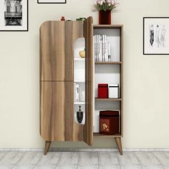 Veelzijdige Multifunctionele Kast - Woody Fashion | Notelaar Wit -Songmics Winkel 845HCT3906 20 203 0c89