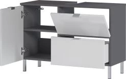 Wastafelonderkast Mauro 80cm Met 2 Deuren & Lade - Grafiet/wit 11 Wastafelonderkast Mauro 80cm Met 2 Deuren & Lade - Grafiet/wit -Songmics Winkel 8530 569 pe open a cut 3af0