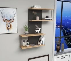 Wandplank | 18mm Gemelamineerd | Antraciet Eik