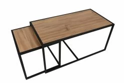 Salontafel Set | Melamine Gecoat | Metalen Poten | Eiken Zwart 26 Salontafel Set | Melamine Gecoat | Metalen Poten | Eiken Zwart -Songmics Winkel 854KLN2901 20 206 1b18
