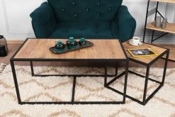 Salontafel Set | Metalen Poten | 100% Melamine Gecoat | Walnoot Zwart 31 Salontafel Set | Metalen Poten | 100% Melamine Gecoat | Walnoot Zwart -Songmics Winkel 854KLN2902 20 202 4b66