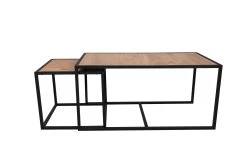 Salontafel Set | Metalen Poten | 100% Melamine Gecoat | Walnoot Zwart 27 Salontafel Set | Metalen Poten | 100% Melamine Gecoat | Walnoot Zwart -Songmics Winkel 854KLN2902 20 207 2f1a