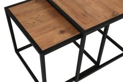 Salontafel Set | Metalen Poten | 100% Melamine Gecoat | Walnoot Zwart 24 Salontafel Set | Metalen Poten | 100% Melamine Gecoat | Walnoot Zwart -Songmics Winkel 854KLN2902 20 208 467a