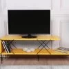 Kalune TV Stand | 18mm Dik | IJzeren Poten | 120cm Breedte | Geel -Songmics Winkel 854KLN3058 20 201 5870