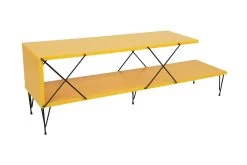 Kalune TV Stand | 18mm Dik | IJzeren Poten | 120cm Breedte | Geel -Songmics Winkel 854KLN3058 20 206 2f86