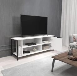 TV-meubel | 100% Melamine Gecoat | 18mm Dik | Wit Zwart -Songmics Winkel 854KLN3065 20 203 2304