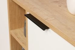 Houten Modeconsole | Melamine Coating | 18 Mm Dik | Metalen Poten | Eiken Wit 26 Houten Modeconsole | Melamine Coating | 18 Mm Dik | Metalen Poten | Eiken Wit -Songmics Winkel 855DTE4210 20 205 89ec