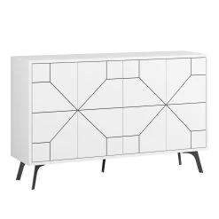 White Woody Fashion Console | 18mm Dikte | 123x62cm Afmeting -Songmics Winkel 855DTE4215 20 205 eea8