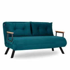 Stijlvolle 2-persoons Slaapbank | Comfort En Design | 100% Metalen Frame | Petrol Green -Songmics Winkel 859FTN1276 20 202 5cec