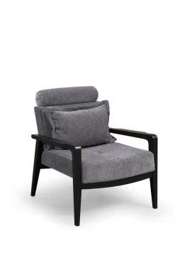 Hilena Wing Chair | Beukenhouten Frame | Polyester | Grijs -Songmics Winkel 859FTN1739 3 9695