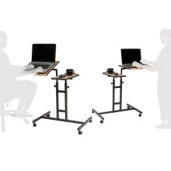 Laptoptafel Sapphire | 45,5 X 67 X 87 Cm | Metalen Frame | Kleur: Atlantic Pine Black -Songmics Winkel 863SPH2813 20 205 6cc6