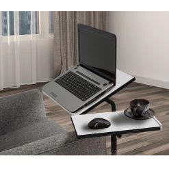 Laptoptafel Sapphire | 45,5 X 67 X 87 Cm | Metalen Frame | Kleur: Wit-Zwart