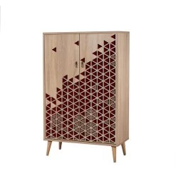 Multifunctionele Kast Vella | 100% Melamine | 18 Mm Dik | Poten Van Haagbeuk | Metalen En Touwgrepen | Sonoma Eik -Songmics Winkel 869VEL3975 20 205 580b