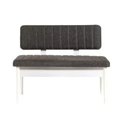 Bank Vella | 110 X 46 X 85 Cm | Linnen | Wit-Antraciet