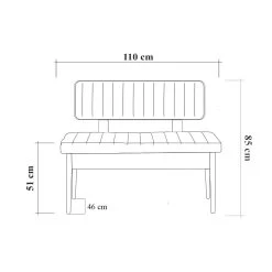 Bank Vella | 110 X 46 X 85 Cm | Linnen | Wit-Antraciet -Songmics Winkel 869VEL5151 20 207 84fb