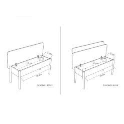 Bank Vella | 110 X 40 X 48 Cm | Linnen | Wit, Donkerblauw 12 Bank Vella | 110 X 40 X 48 Cm | Linnen | Wit, Donkerblauw -Songmics Winkel 869VEL5155 20 205 4257