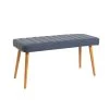 Vella Bank | 100% Linnen Stof | Houten Poten | Atlantic Pine Marineblauw -Songmics Winkel 869VEL5190 20 201 02c3