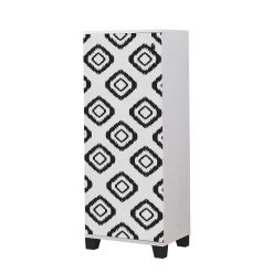 Vella Schoenenkast | 18mm Melamine | Kunststof Poten | 50x127x38 Cm | Wit Zwart -Songmics Winkel 869VEL6509 20 203 80fb