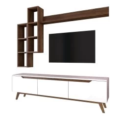 Modern TV-meubel Met Planken Met Melamine Coating | Wit Notenhout 16 Modern TV-meubel Met Planken Met Melamine Coating | Wit Notenhout -Songmics Winkel 893RAN1239 20 206 c4a2
