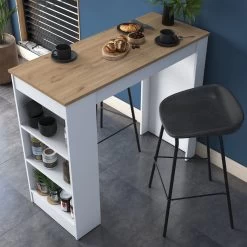 Locelso Gemelamineerde Keukentafel - 18mm Notelaar Wit