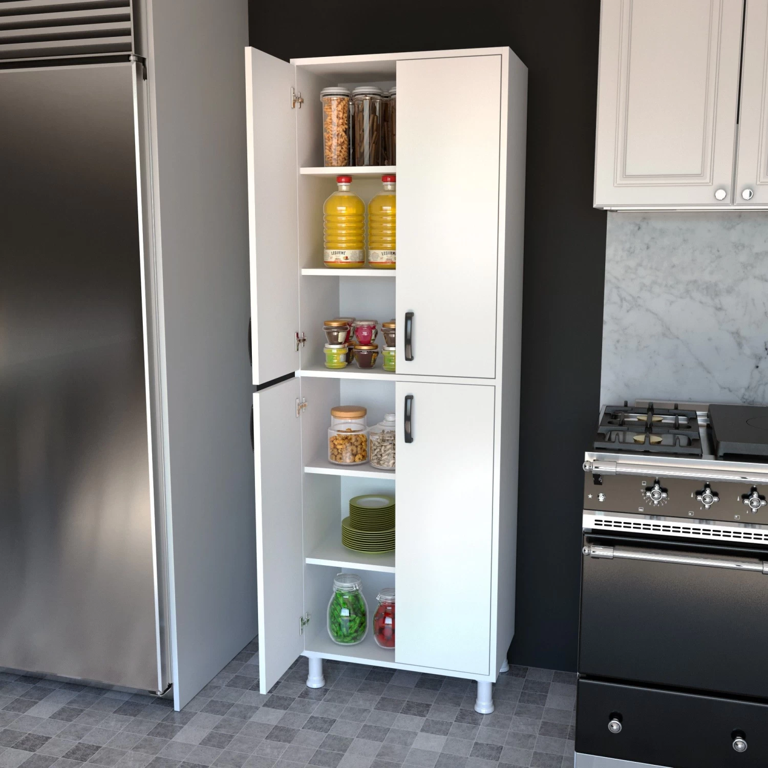 Locelso Multifunctionele Kast | 18mm Melamine | Wit 8 Locelso Multifunctionele Kast | 18mm Melamine | Wit - Afbeelding 6