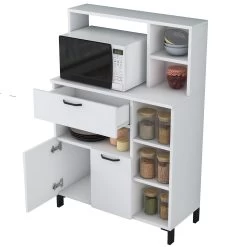 Locelso Multifunctionele Kast - 18mm Melamine - 90x133cm Wit -Songmics Winkel 893RAN4939 20 204 b48f