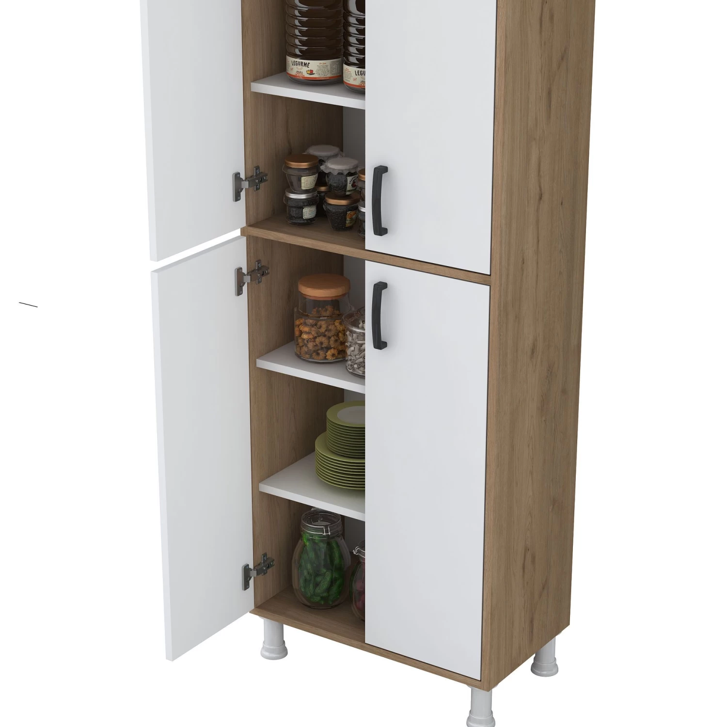 Locelso Multifunctionele Kast | 18 Mm Dik | Wit Eiken 6 Locelso Multifunctionele Kast | 18 Mm Dik | Wit Eiken - Afbeelding 4