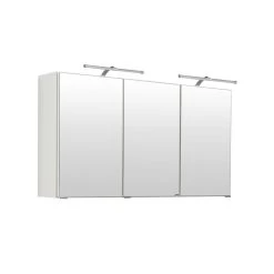 Spiegelkast Bobbi 120cm Model 2 3 Deuren & Ledverlichting - Wit -Songmics Winkel 897.1.0001 3b01