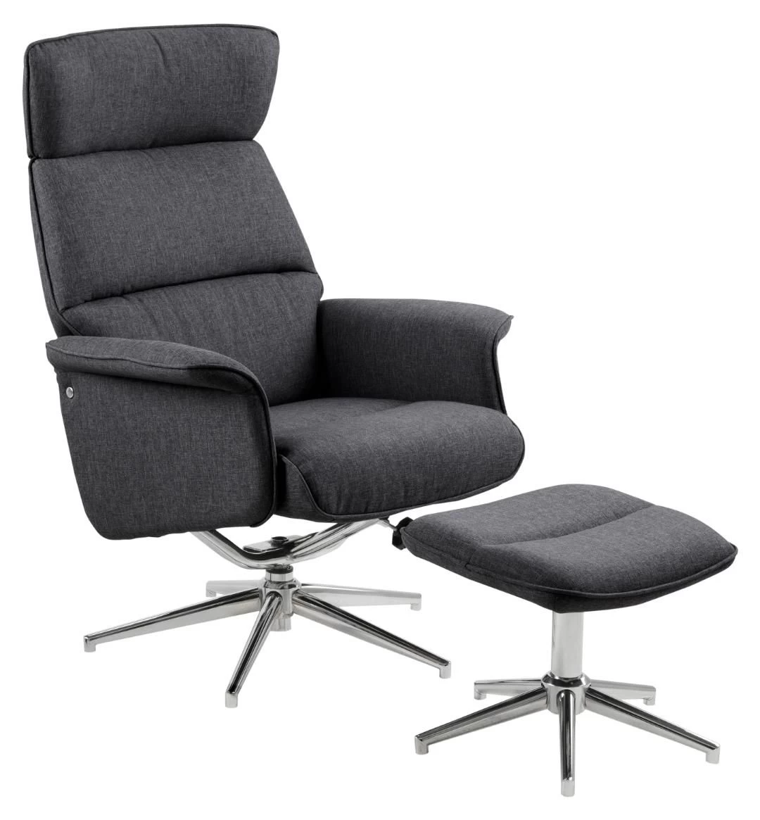 Relaxfauteuil Alura Met Voetenbankje - Grijs 8 Relaxfauteuil Alura Met Voetenbankje - Grijs - Afbeelding 6