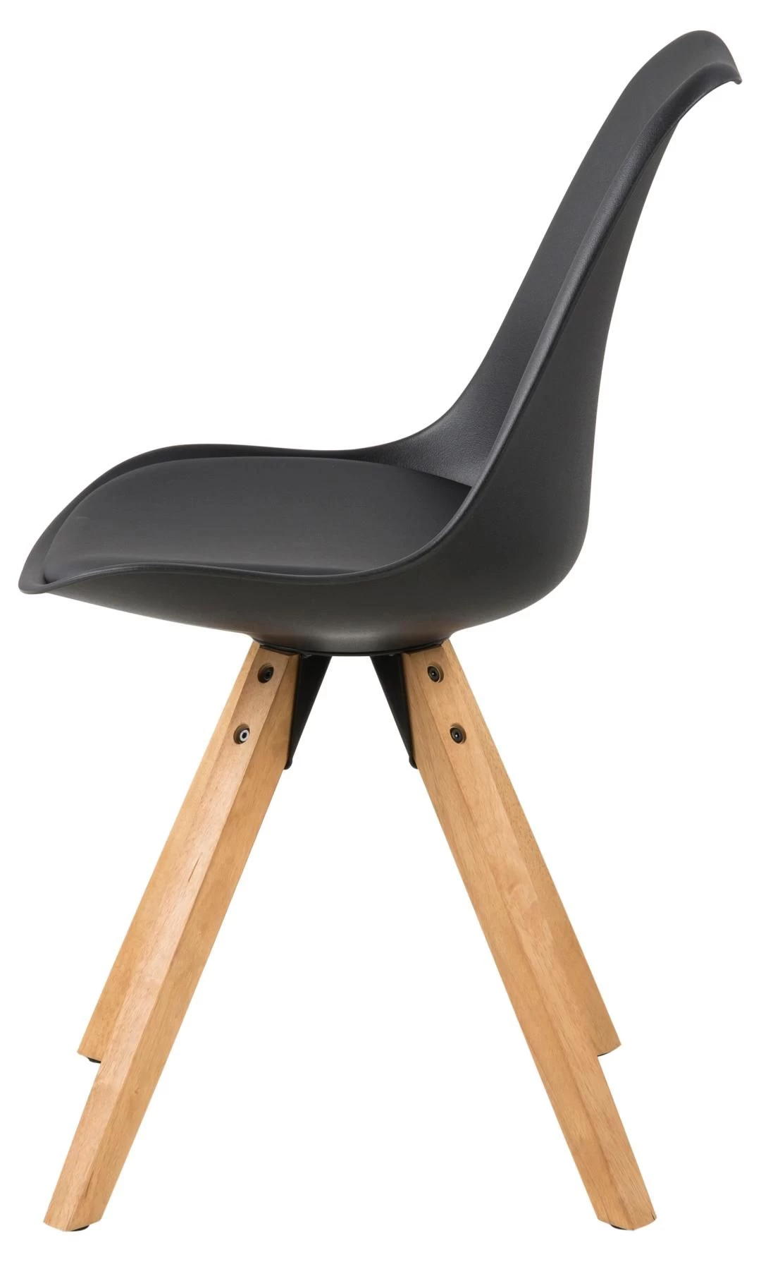 Eetkamerstoel Dima - Lederlook - Zwart/ Bruin 4 Eetkamerstoel Dima - Lederlook - Zwart/ Bruin - Afbeelding 2