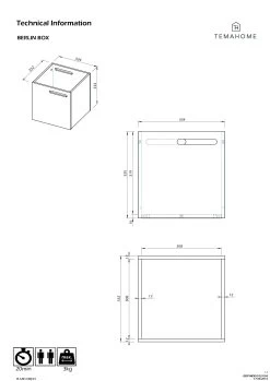 Opbergbox Berkeley - Grijs -Songmics Winkel 9000.317002 Berlin box matte grey 9 6c35