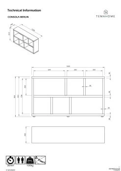 Sidetable Berkeley 6 Vakken - Wit -Songmics Winkel 9000.322549 Berlin Console Pure White 5 9e61