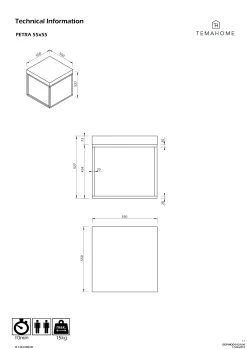 Bijzettafel Petra 55x55 Industrieel - Beton/zwart -Songmics Winkel 9000.629341 Petra 55 Concrete Pure Black 11 8eab