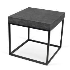 Bijzettafel Petra 55x55 Industrieel - Beton/zwart -Songmics Winkel 9000.629341 Petra 55 Concrete Pure Black 6 f5f0