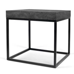 Bijzettafel Petra 55x55 Industrieel - Beton/zwart -Songmics Winkel 9000.629341 Petra 55 Concrete Pure Black 7 af22