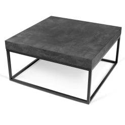 Salontafel Petra 75x75 Industrieel - Betonlook 19 Salontafel Petra 75x75 Industrieel - Betonlook -Songmics Winkel 9000.629358 Petra 75 Coffee Table Concrete Pure Black 2 b932