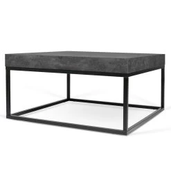 Salontafel Petra 75x75 Industrieel - Betonlook 18 Salontafel Petra 75x75 Industrieel - Betonlook -Songmics Winkel 9000.629358 Petra 75 Coffee Table Concrete Pure Black 6 5d6d