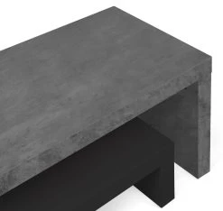 Tv-meubel Cliff 125cm - Beton/zwart 16 Tv-meubel Cliff 125cm - Beton/zwart -Songmics Winkel 9000.639579 Cliff120 Pure Black Concrete 4 2e94
