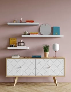 Legplank Balda 90cm - Wit -Songmics Winkel 9000.991837 Balda 90 Pure White 9 f32c