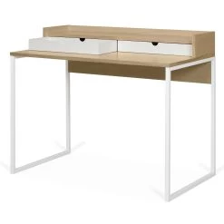Bureau Rise 100cm - Eik/wit -Songmics Winkel 9003.053948 Rise Desk Light Oak Pure White 1 4532