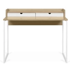 Bureau Rise 100cm - Eik/wit -Songmics Winkel 9003.053948 Rise Desk Light Oak Pure White 2 b1e5