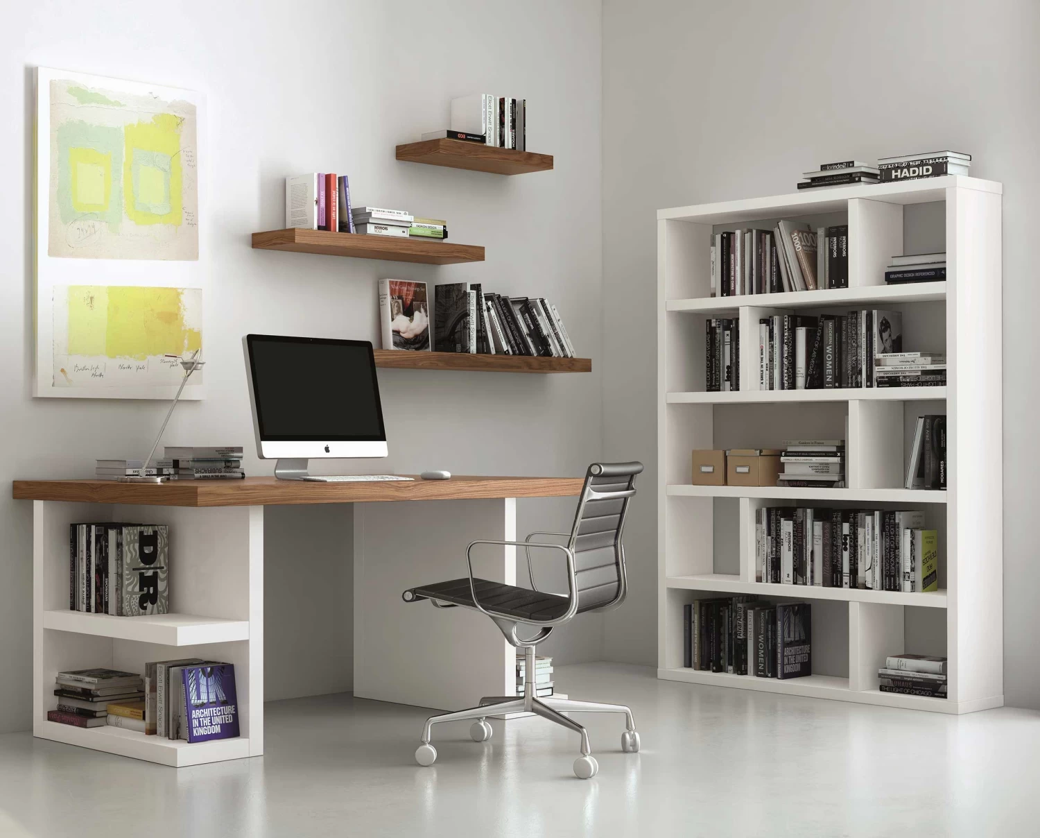 Legplank Balda 90cm - Walnoot 4 Legplank Balda 90cm - Walnoot - Afbeelding 2