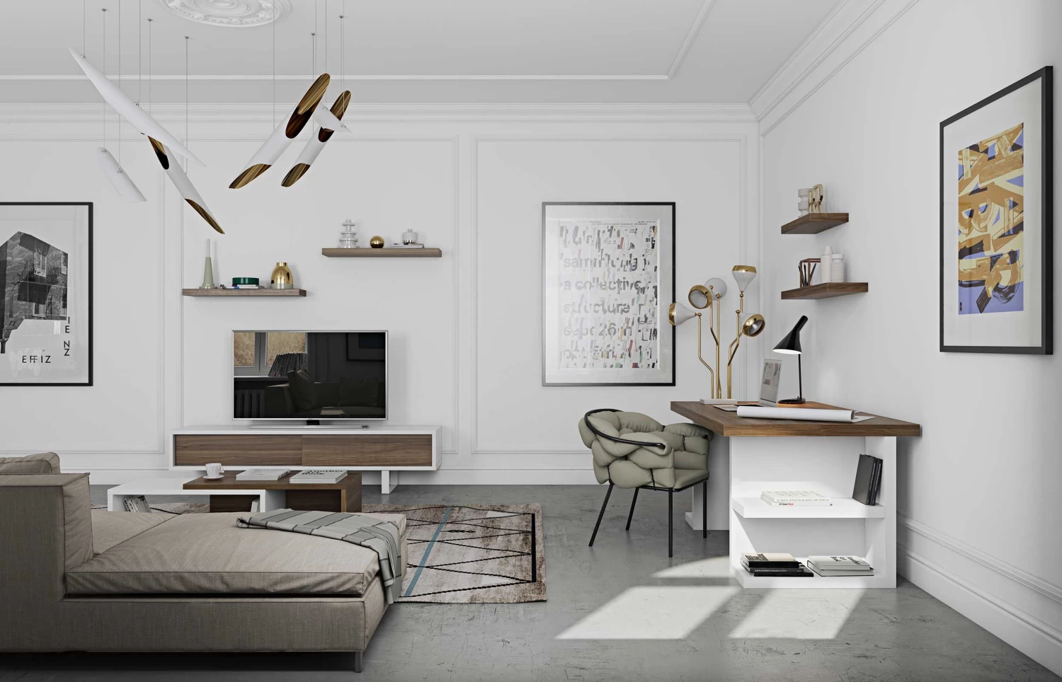 Legplank Balda 90cm - Walnoot 6 Legplank Balda 90cm - Walnoot - Afbeelding 4